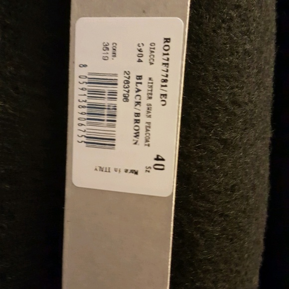 Rick Owen Blk Italian Peacoat - Picture 2 of 7